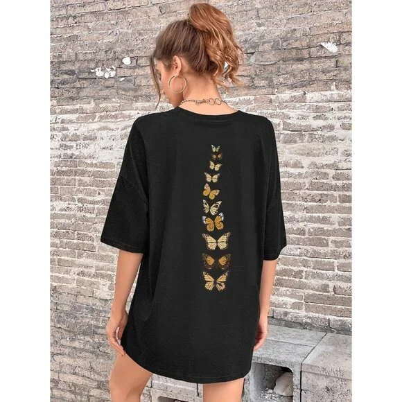 Women's Oversized T Shirts Graphic Tees Casual Vintage Summer Tops - Picture 3 of 5